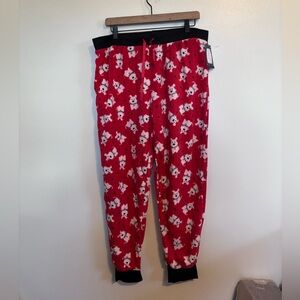 NWT Pillow Talk fleece long PJ bottoms size XL
